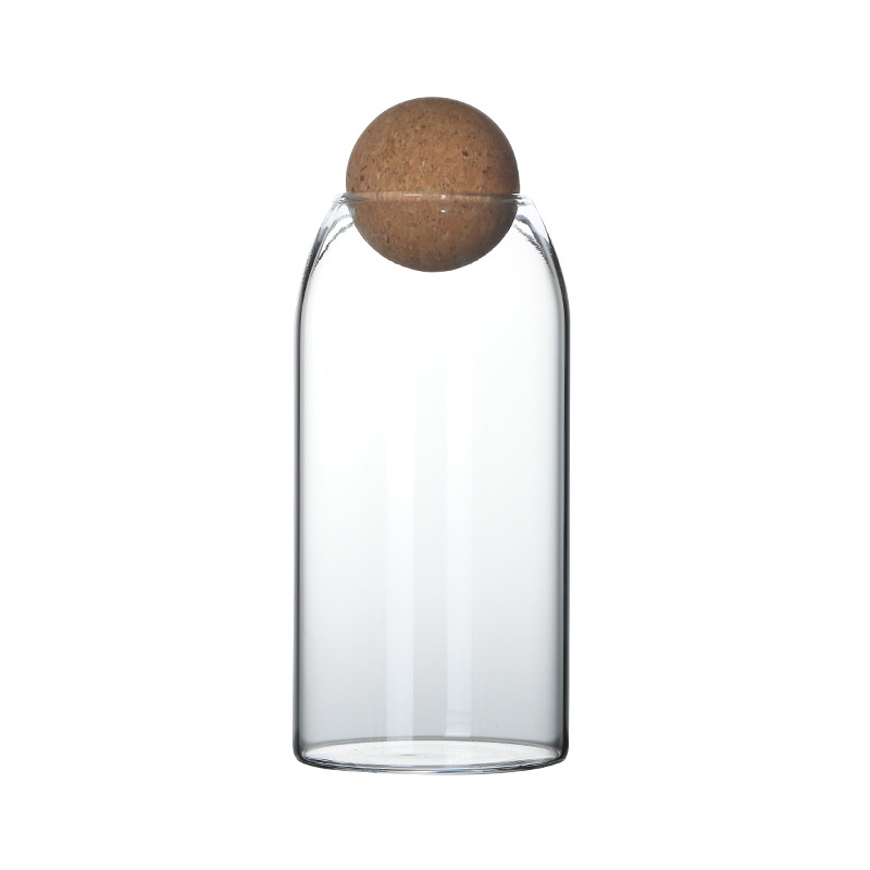 4pcs/set cookie jar glass container Ball cork lead-free glass bottle storage tank glass jars and lids candy coffee jars
