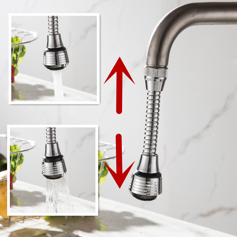 360 Rotatable Bubbler Water Saving High Pressure Nozzle Filter 1Pc 2 Modes Faucet Extenders Booster Bathroom Kitchen Accessories