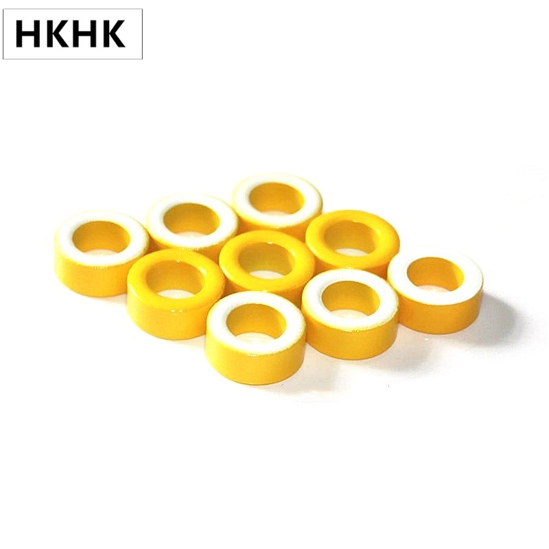 KT106-26 Iron powder cores T106-26 OD*ID*HT 27*14*11.5 mm 93nH/N2 75ue Iron dust Ferrite Toroid Core toroidal yellow white AG
