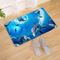Home Textile 3D Carpet Indoor Door Mat Kitchen Bathroom Bedside Mats Rug Soft Flannel Aquarium Dolphin Dining Living Room Carpet