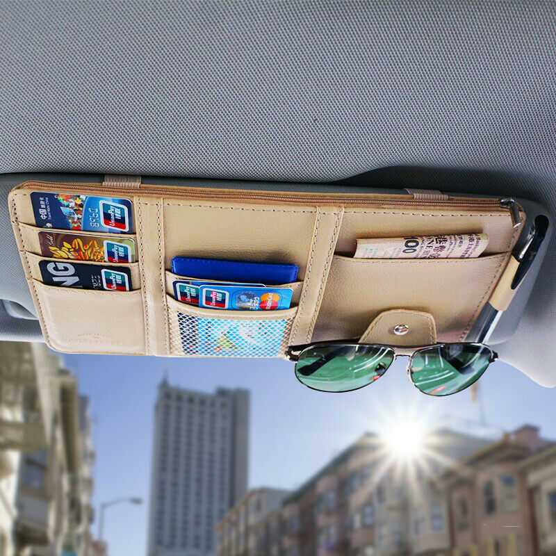 SUV Truck Card Holder Organizer Pocket Bag Van Lorry RV Camper Sun Visor Car Decoration Storage Bag Car Interior Accessories