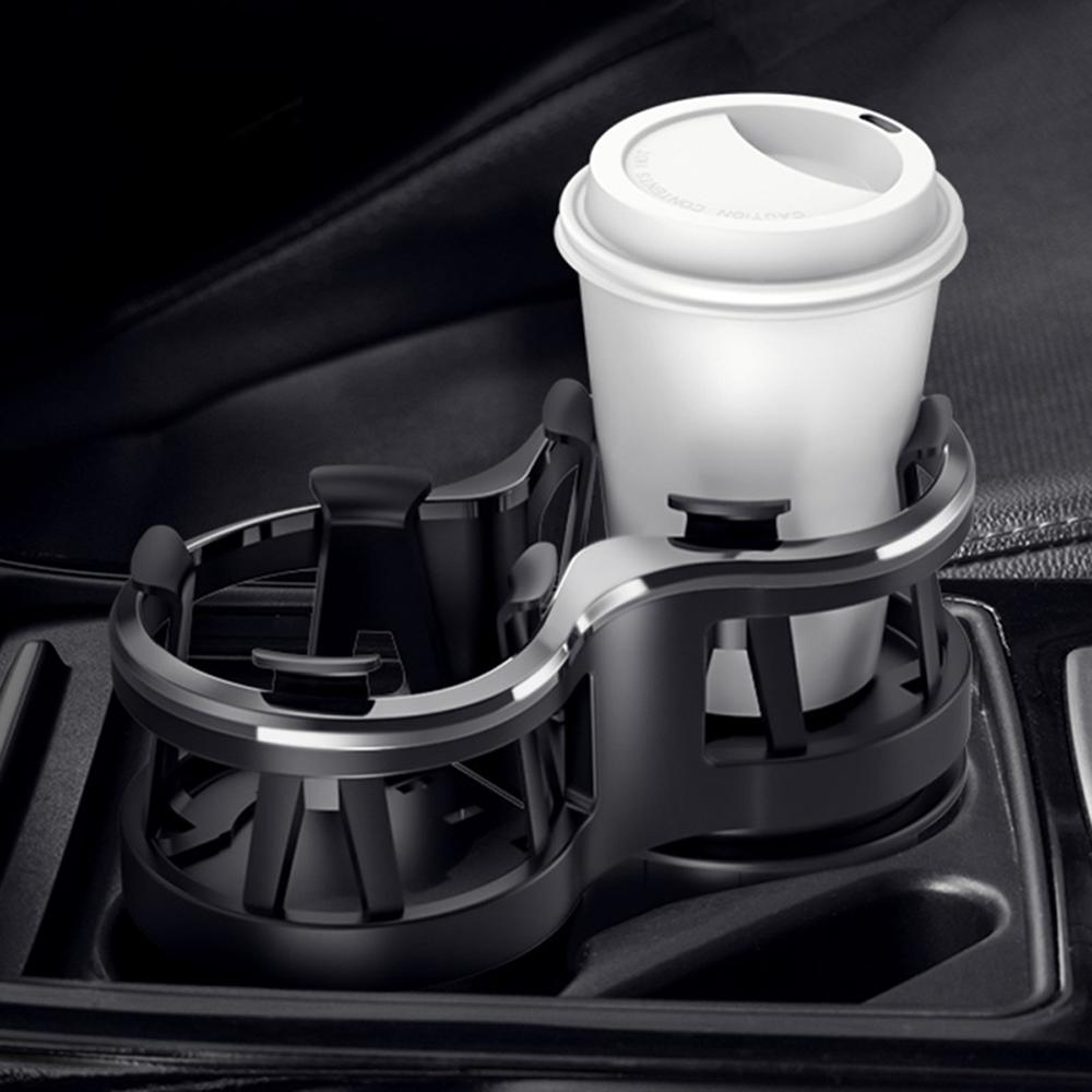 Universal Car Double Cup Holder Auto Interior Organizer Seat Gap Drinking Bracket Car Seat Wedge Water Bottle Cellphone Holder