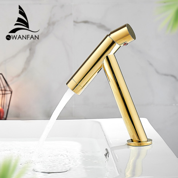 Basin Faucet Retro Gold Faucet Taps Bathroom Sink Faucet Single Handle Hole Deck Vintage Wash Hot Cold Mixer Tap Crane 855775K