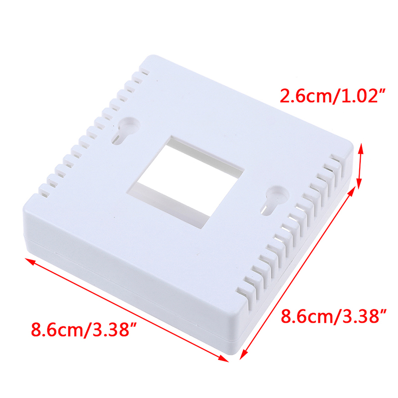 1PCS White 8.6x8.6x2.6cm Case For DIY LCD1602 Meter Tester With Button 86 Plastic Project Box Enclosure