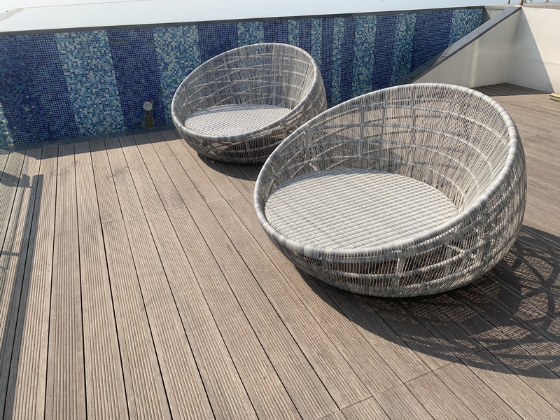 Outdoor bamboo decking for resort hotel