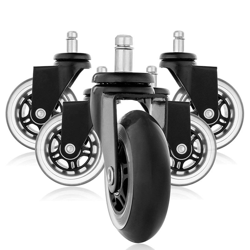 Drum,wheels for office,Replacement Wheels for Your Desk Chair, Quiet Rolling Casters Perfect for Hardwood Floors