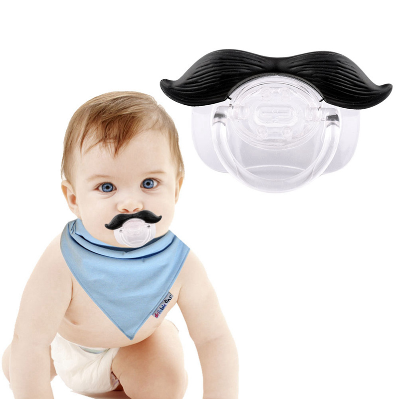 Funny Baby Pacifier Dummy Nipple Teethers Novelty Toddler Mustache Pacifier Infant Baby Christmas Gift Teeth Soothers