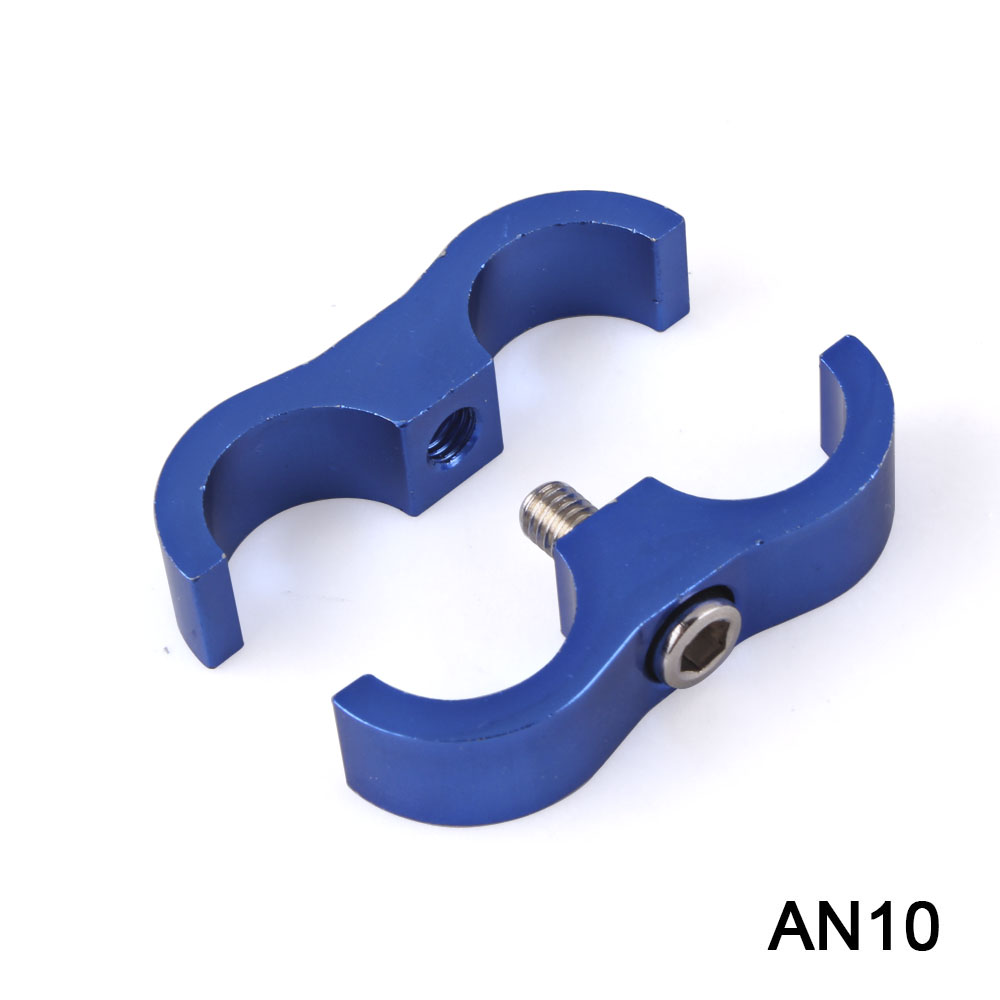 1PCS Aluminum Billet Dual AN4 11MM/AN6 14MM/AN8 16MM/AN10 20MM Braided Hose Separator Clamp Cable Fastener RS-HR013-AN4-AN10