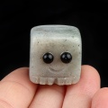 Gemstone 20mm Handmade Craved Cube block Spirit "I'm here for you[ Ornaments Natural Stone Carving Square Charm Home Decoration