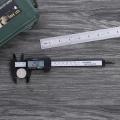 150mm 6inch LCD Digital Ruler Electronic Carbon Fiber Vernier Calipers Gauge Micrometer Measuring Tool Instrument