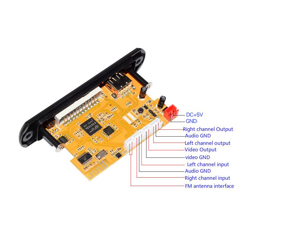 Video Audio decoder DTS lossless decoding bluetooth receiver board mp4 mp5 hd APE WAV MP3 decoding board