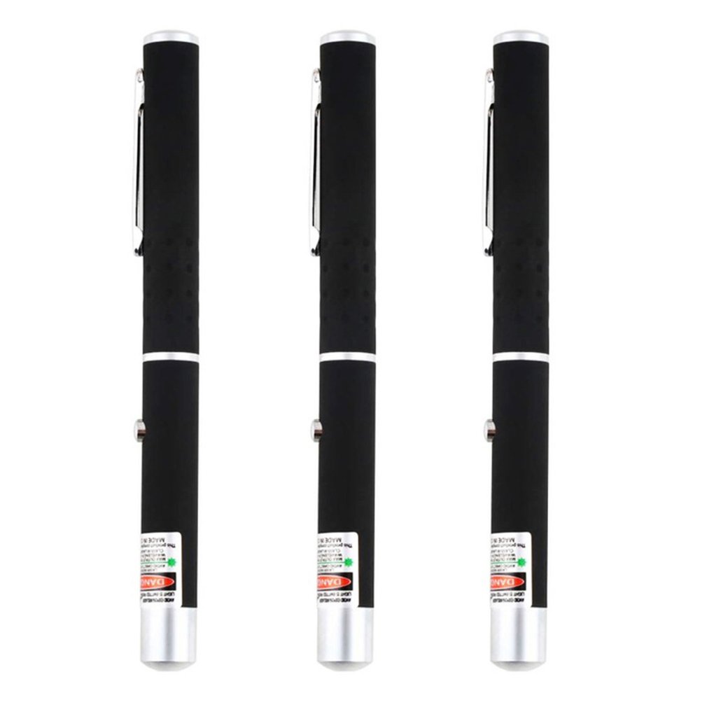 3Pcs Green/Blue/Red Laser Pen Powerful Laser Pointer Presenter Remote Lazer Hunting Laser Bore Sighter With Battery