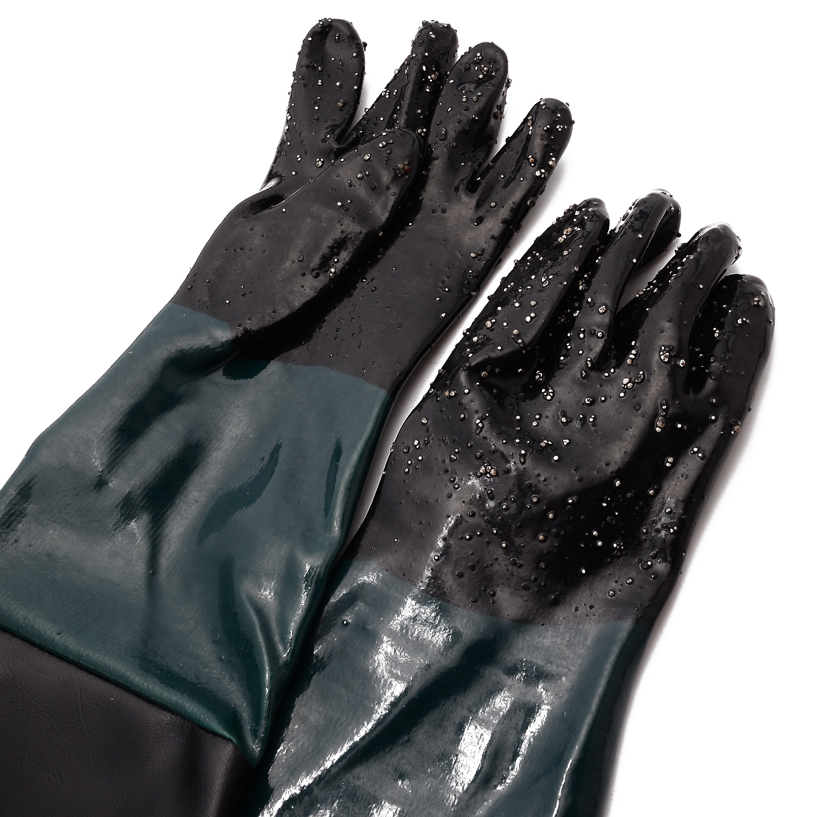 1 Pair Heavy Duty Sandblasting Gloves 60cm Work Gloves For Sandblaster Sand Blast Cabinet