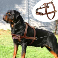 Real Leather Dog Harness Pet Training Products Strong Pulling Harness Vest For Large Dogs German Shepherd Dog Agility Product