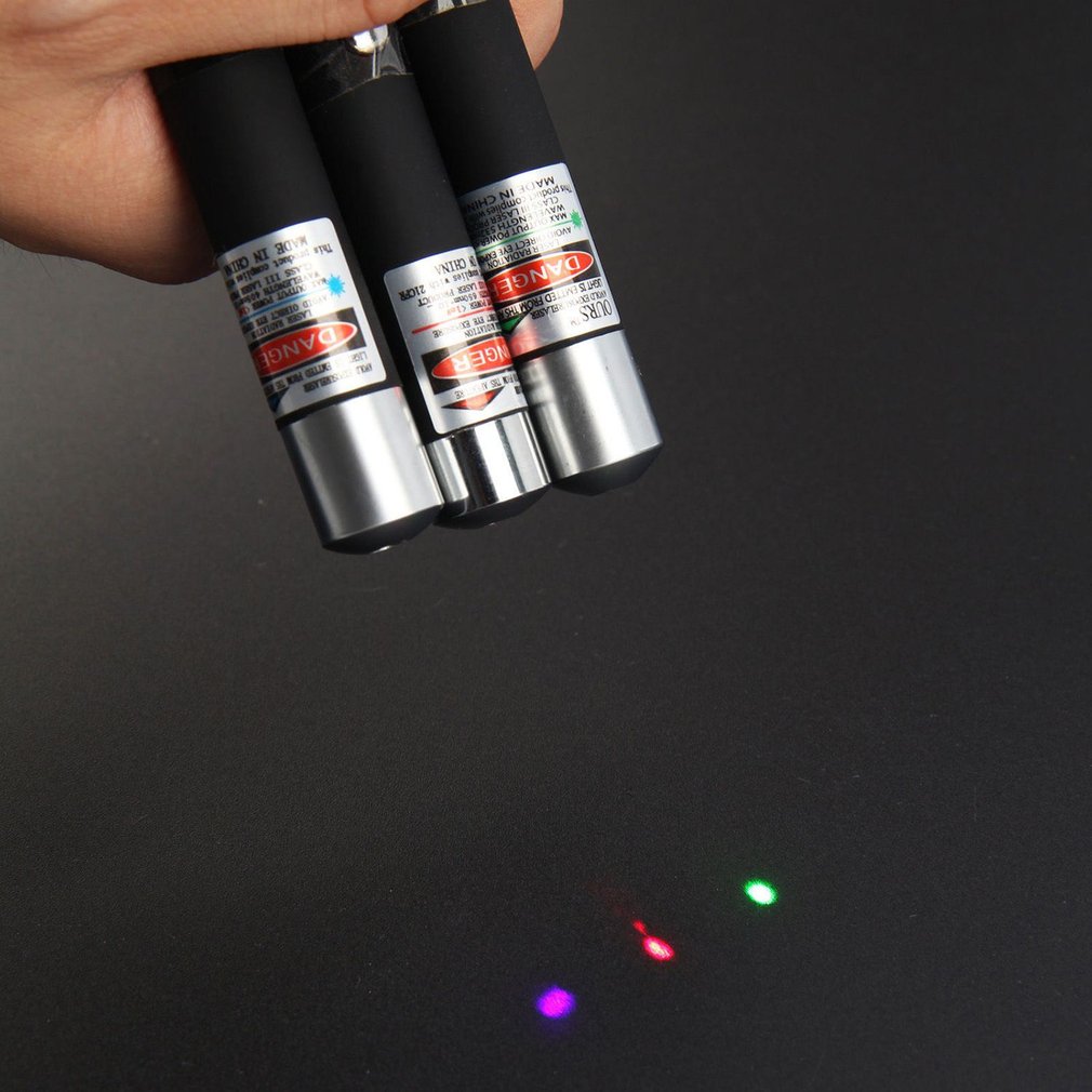 3Pcs Green/Blue/Red Laser Pen Powerful Laser Pointer Presenter Remote Lazer Hunting Laser Bore Sighter With Battery