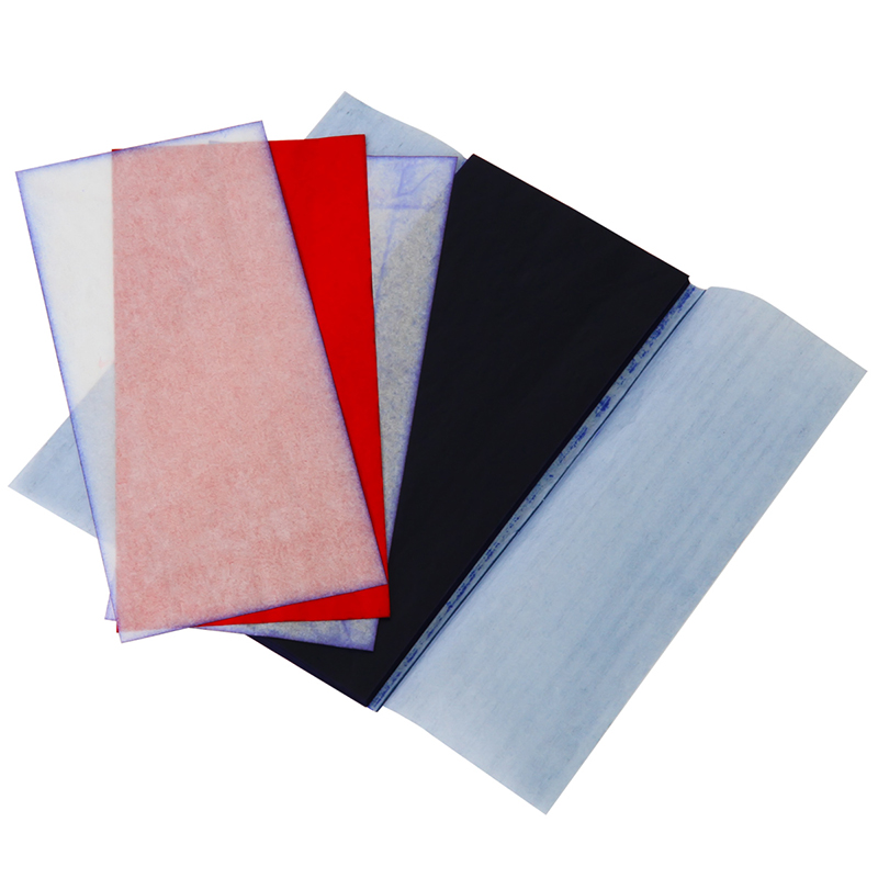 Deli Double sided Copy paper 48K blue Finance handwriting bill Copy paper 100 sheets with 3 red sheets