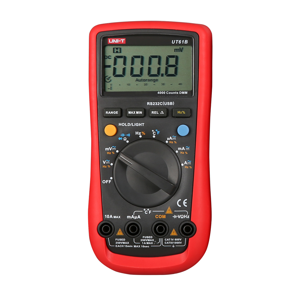 UNI-T UT61B DMM Digital Multimeters 3999 Count Auto Range USB PC Software Auto Power Off Best Accuracy 1% 0.5s Fast Test