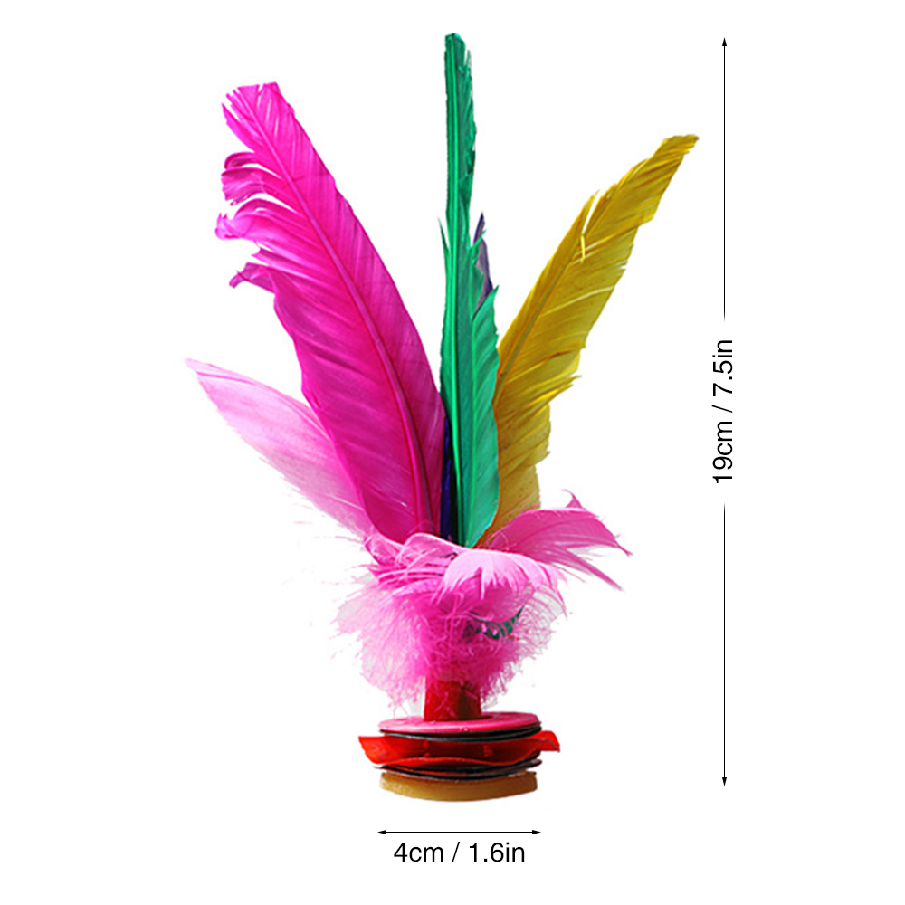 1Pc Colorful Chinese Jianzi Feather Kicking Shuttlecocks Foot Exercise Sports Game Feather Shuttlecock Ball Sports