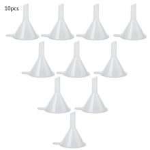 10Pcs Plastic Small Funnels For Perfume Liquid Essential Oil Filling Empty Bottle Packing Tool H4GA