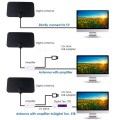 50 Miles Digital TV Antenna Booster Active Indoor Aerial HD Flat Design 25DB High Gain HD TV DTV Box EU Plug