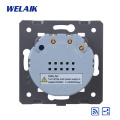 WELAIK-1 1Gang2Way Stairs Remote control RF Crystal Glass Panel Wall Touch Switch DIY Parts European Light Switch AC250V A914