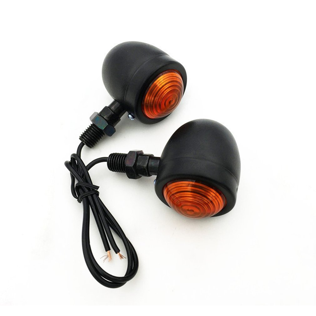 Universal Motorcycle AMBER & Black Mini Bullet LED Turn Signals Brake Running Lights Turn Signals Indicators Hot Sale Dropship