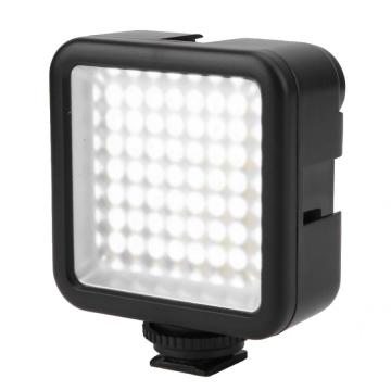 49 LED Video Light with 3 Cold Shoes On Camera Panel Light Portable Dimmable Video Light 6000K stable color temperature for DSLR