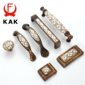 KAK Antique Bronze Ceramic Cabinet Handles Vintage Drawer Knobs Wardrobe Door Handles European Furniture Handle Hardware