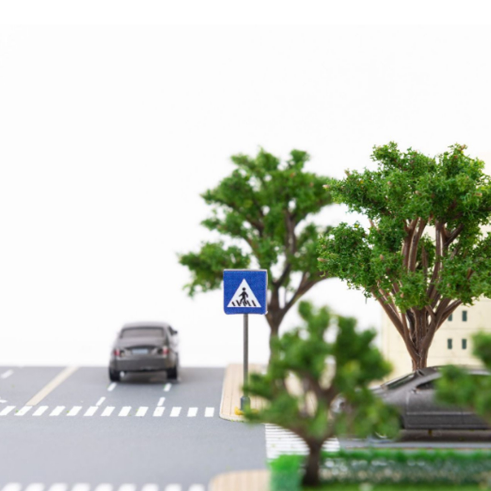 14pcs N scale train Traffic signs Micro landscape DIY material accessories Mini signals