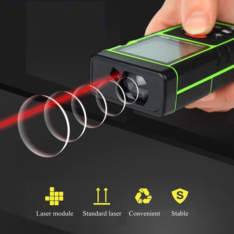 AMVOLTA Laser Rangefinder 100m 80m 60m 40m Laser Distance Meter Digital Trena Laser Tape Range Finder Build Measure Device Ruler