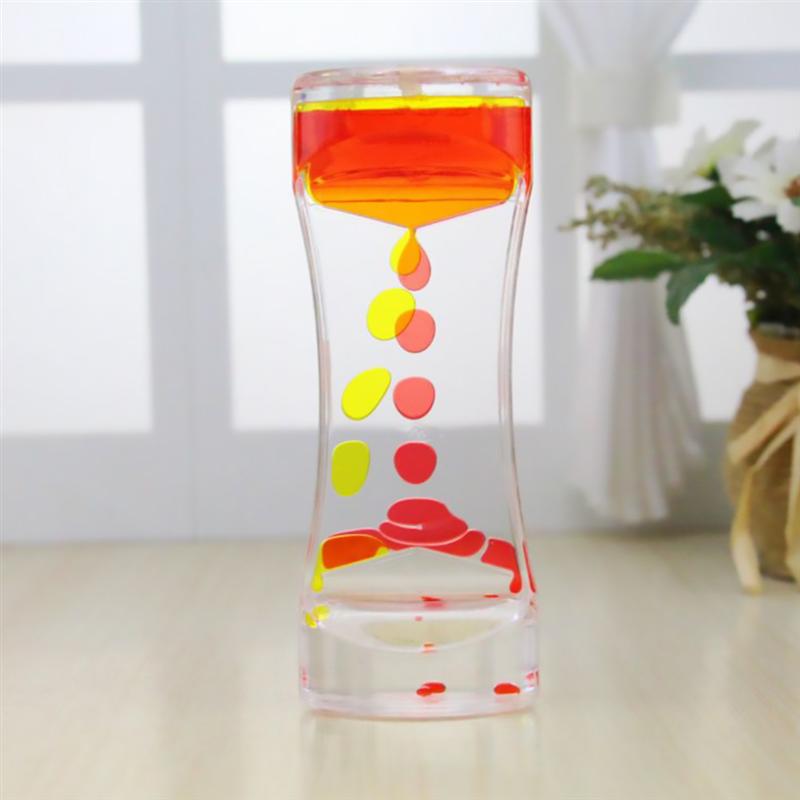 Double Colors Oil Hourglass Liquid Motion Bubble Timer With Slim Waist Home Decoration Desk Ornament Birthday Gift Children Toy