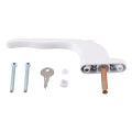 Aluminum Alloy Window Handle with Locks Universal Door Handle Key Locking Double Glazing White Door Turning White