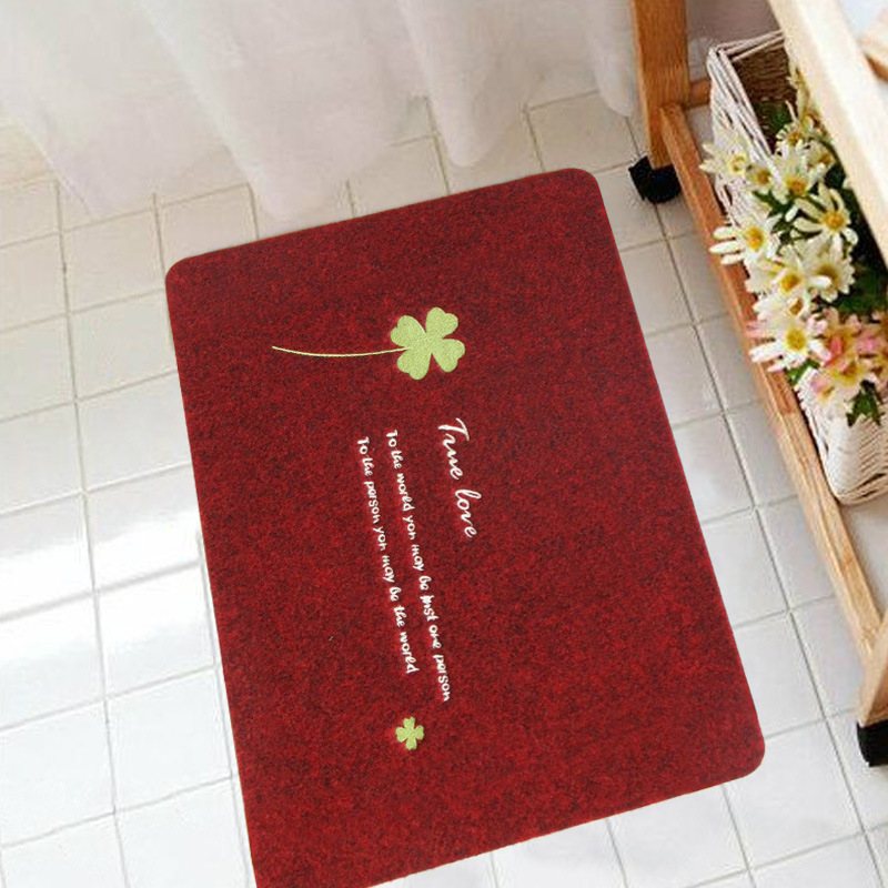 Polyester carpet floor mats door mats embroidered Korean companies to customize the front foyer carpet pad