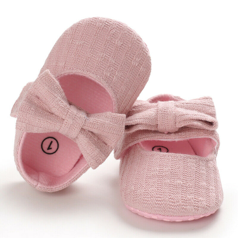Newborn Baby First Walkers Baby Shoes Infant Pram Girls Princess Moccasins Bowknot Soft Shoes