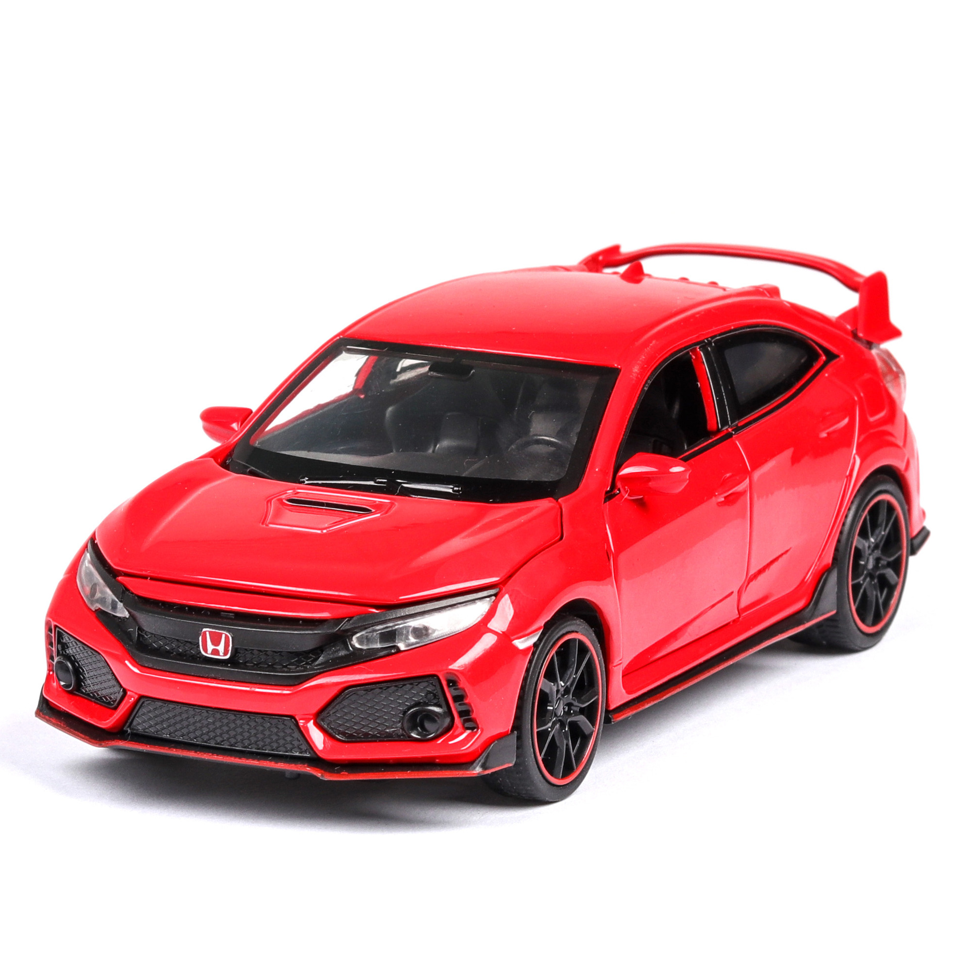 1:32 high simulation civic TYPE R,alloy pull back car model,4 door simulation sound and light toys,new products hot