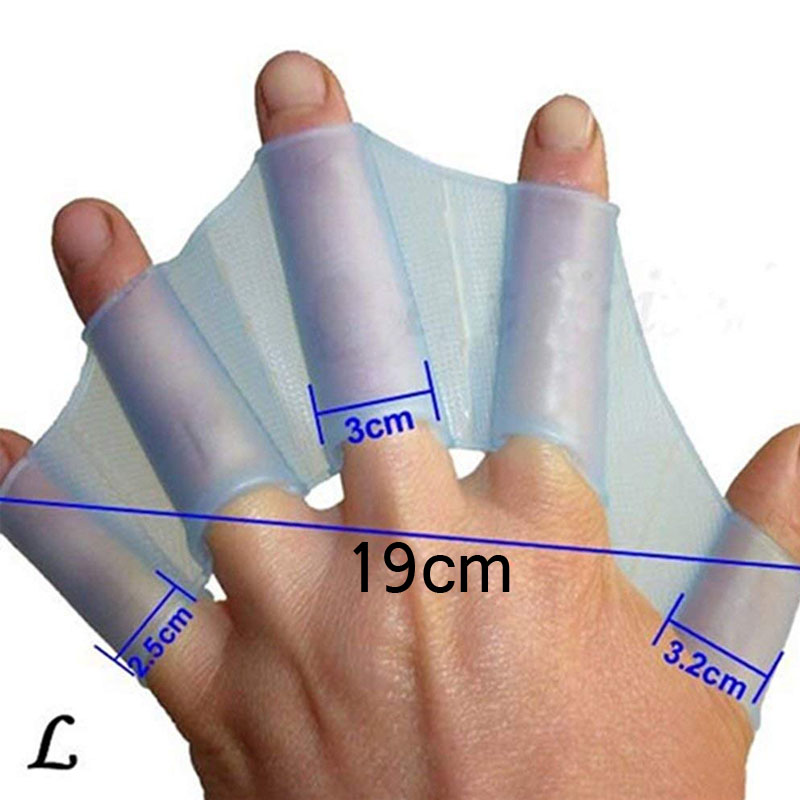 2Pcs Silicone Swim Gear Fins Hand Webbed Flippers Training Diving Gloves Web Gloves for Women Men Kids Surfing Diving Water Swim