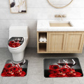 Romantic Bath Mat and Shower Curtain set Bath Mat for Bathroom Carpet Bath Curtain Set Toilet Cover Mat Bathroom Rug Set