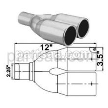 Stainless Exhaust Twin Tip Y Shape