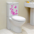 Free Shipping New Butterfly Flower bathroom wall stickers home decoration wall decals for toilet decorative sticker hot search
