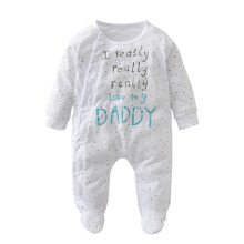 Newborn Infant Baby Boys Girls Rompers Casual Long Sleeve I Love My Mom and Dad Letter Jumpsuit Autumn Baby Clothes Pajamas