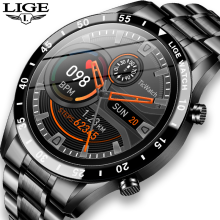 LIGE 2020 New Smart Watch Men Full Touch Screen Sports Fitness Watch IP67 Waterproof Bluetooth For Android ios smartwatch Mens