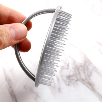 Shampoo Brush Comb Pocket Travel Hair Comb Brush Men Beard Mustache Palm Scalp Massage Hairbrush Black and Scalp Massager