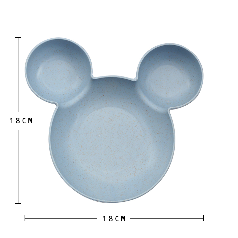 Kid Cartoon Mouse Bowl Dishes Lunch Box Kid Baby Children Infant Baby Rice Feeding Bowl Plastic Snack Plate Tableware