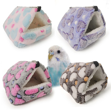 Soft Fleece Guinea Pig Bed Cute Small Pet Hamster Nest House Pet Winter Pet Toy Hamster Cage House Hanging Nest Mat Pet Products