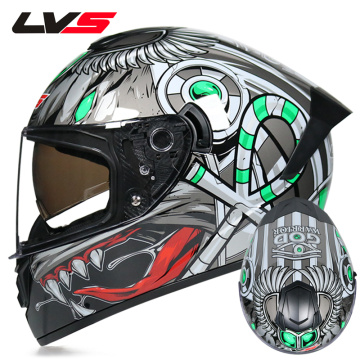 Men's and women's motorcycle helmets - motorcycle helmets with double lenses