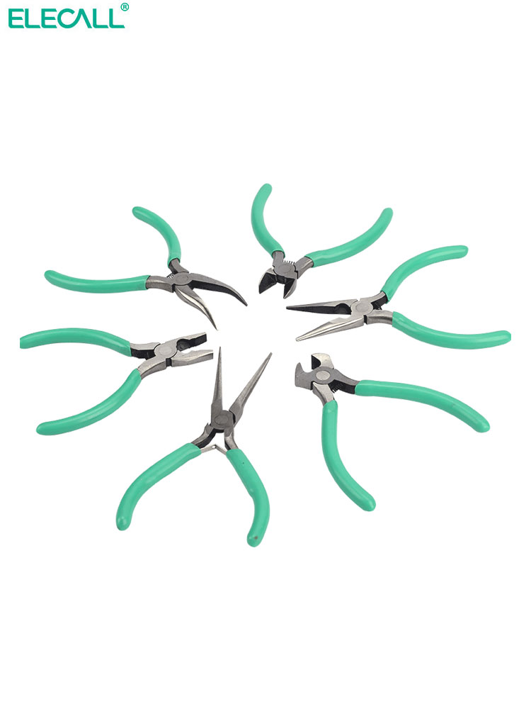 ELECALL Mini plier Cutter Cutting Nippers Pliers Hardware Mini Tool Pliers Tweezers Clamps Multi-purpose green