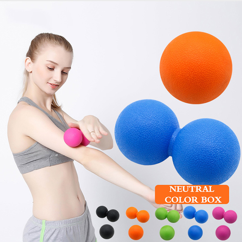 New High Density Lacrosse Ball Gym Fitness Ball Therapy Relax Exercise Peanut Massage Ball Relieve Stress