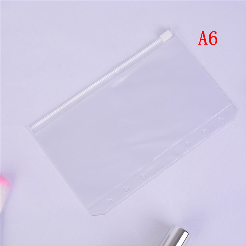 Transparent PVC Loose-Leaf Pouch With Self-Styled Zipper A5/A6/A7 File Holder Standard Filing Product