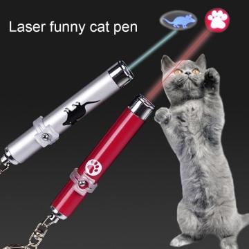 Portable Creative Funny Cat Laser LED Pointer Pet Kitten Training Toy Bright Animation Mouse Shadow Interactive Toy Accessories
