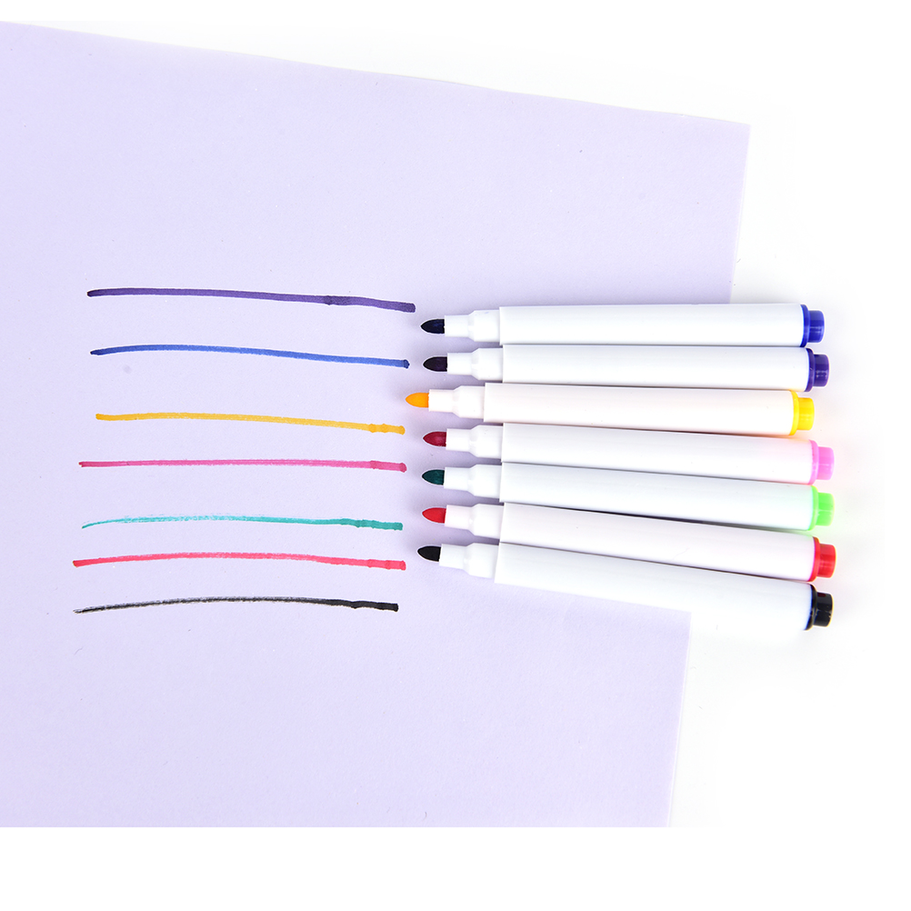 Brand New 5PCS/Set Magnetic Whiteboard Pen Erasable Dry White Board Markers Magnet Built In Eraser Office School Supplies